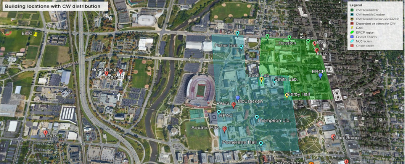 Map of building locations on the OSU campus